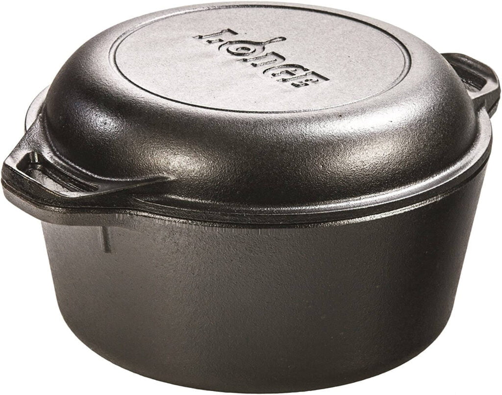 Lodge Pre-Seasoned Cast Iron Double Dutch Oven