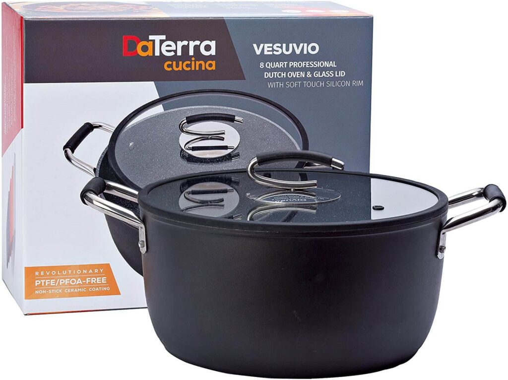Nonstick ceramic Dutch Ovenwith Glass Lid