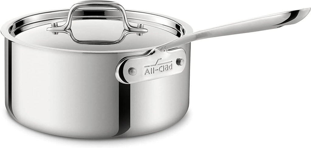 All-clad Quart silver saucepan