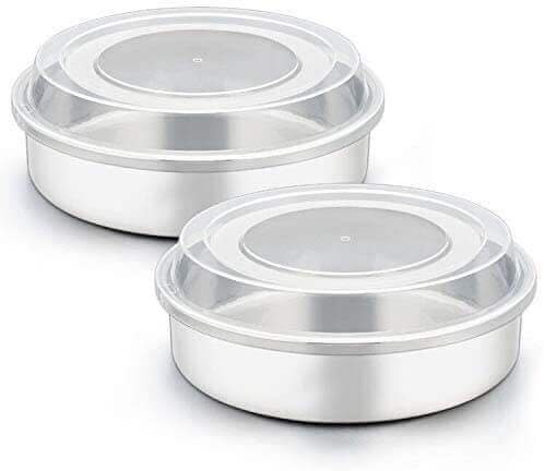 TeamFar Stainless Steel 8” Round Baking Cake Pans