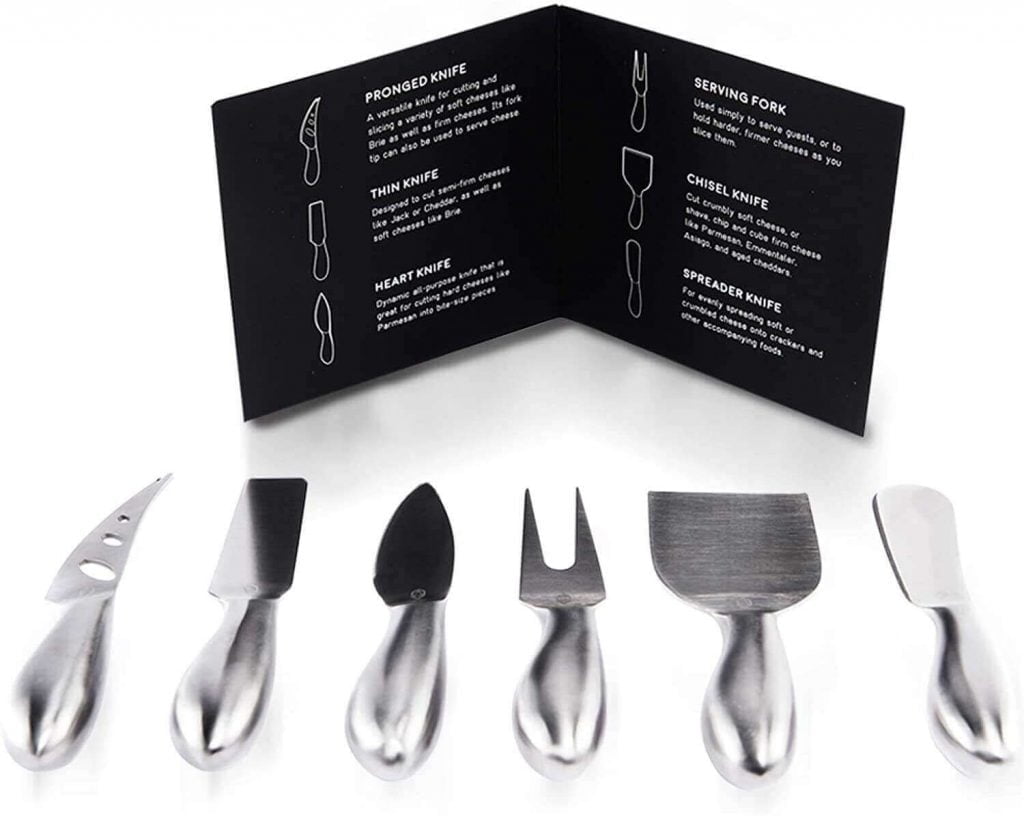 LUNAR Premium 6-Piece Cheese Knife Set