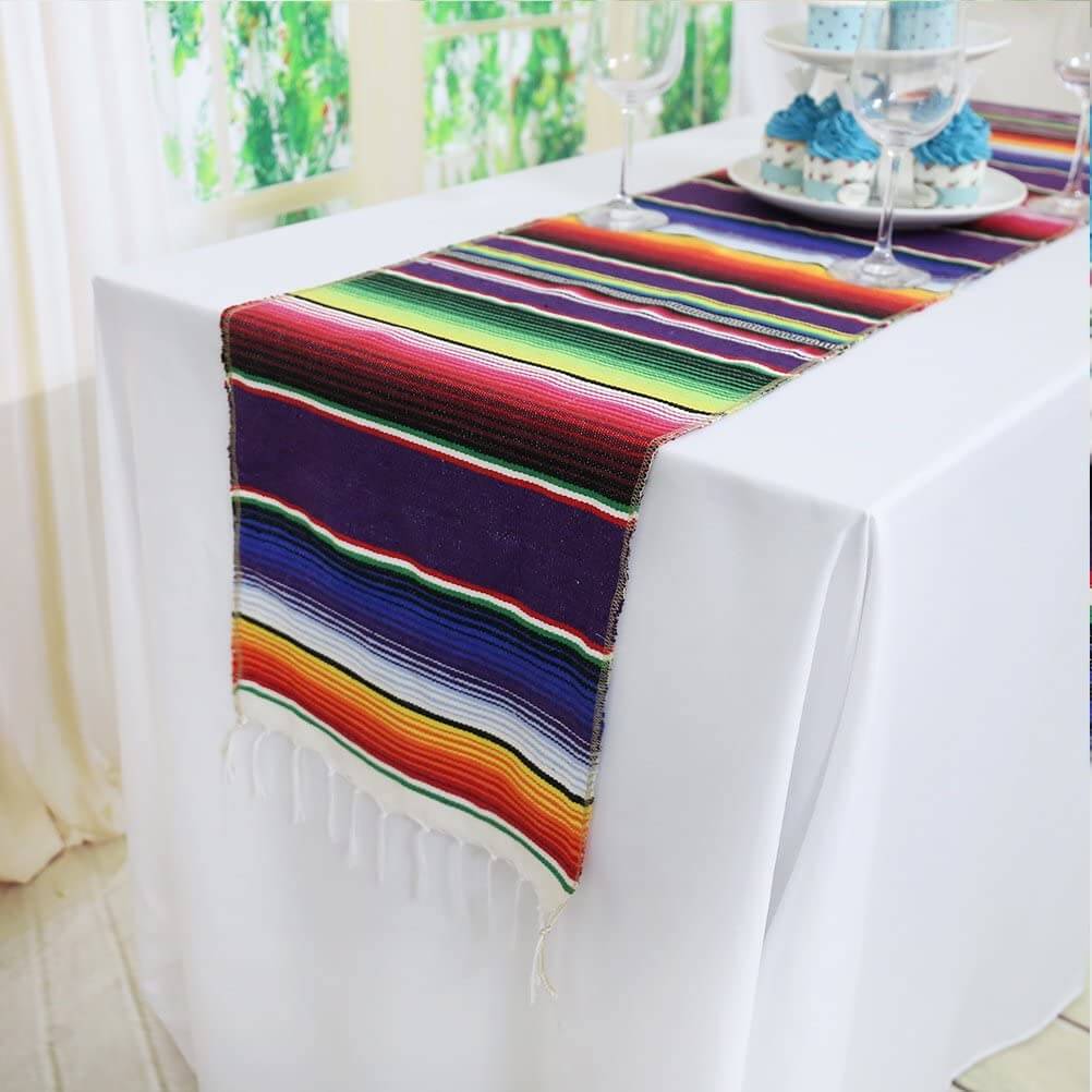 Koyal Mexican Serape Table Runner